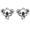 NewL Orecchini a perno a forma di koala, in argento Sterling 925, idea regalo per donne