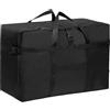 KYSUN Borsa da Viaggio Pieghevole Extra Grande, Grande Capacità Borsa da Viaggio Duffel, Leggera e Impermeabile Sopra i Bagagli, per Compagnia Aerea, Viaggi, Campeggio, Traslochi, 60 * 30 * 42cm, Nero