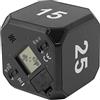 TOPINCN Cube Flip Timer, Flip Timer Modalità Operative Facili Regolabile Leggero 5 15 25 45 Min per Lavoro (Nero)