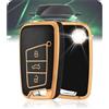 LELNOOS Cover Chiave Auto, Silicone Custodia Chiave Protettiva Copri Chiavi per VW Volkswagen Passat B8 T-Roc Tiguan Polo T-Cross Arteon Seat Ateca Ibiza Leon Skoda Kodiaq Karoq Kamiq Superb Fabia