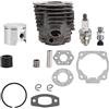Fdit Kit Guarnizioni Pistone Cilindro per 50 51 55 Rancher Nikasil Motore Patio Prato Giardino Generatori Esterni Motosega Parti di Ricambio Motore 46mm