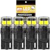 ANTEMOON T10 W5W LED Lampadine Super Luminoso 12V 6000K Bianco 501 194 168 2825 Luce Targa Auto Lampada Canbus Sensa Errore per Luce di Posizione, Interior Segnale, Cupola, Cruscotto, 4 Pezzi