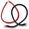 KUBOWAI Confezione di 2 Cavi Batteria con Capocorda ad Anello in Rame, Cavo in Rame per Batteria da 12V per Alimentazione e Trazione, 5AWG/16mm² 50cm Rosso e Nero (M8)