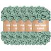BambooMN JubileeYarn Fun Finger Loops Yarn - Filato in poliestere Jumbo - 100 g/matassa - Hunter - 5 matasse