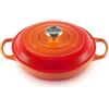 Le Creuset Tegame basso Evolution in ghisa vetrificata, Rotondo, diameter 26 cm, Arancione, 21180260902430