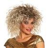 Boland 86374 - Parrucca Rock Queen, per adulti, biondo-castano, parrucca riccia, accessorio, rockstar, popstar, anni '80, festa a tema, carnevale