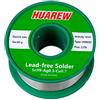 HUAREW HR990307 Sn 99-Ag 0,3-Cu 0,7 filo per saldatura senza piombo con anima in colofonia (0,6 mm, 60 g)