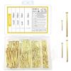 ZWFSDM Set di 300 Chiodi per Pareti, Chiodi Testa Rotonda in Legno, Chiodi per Appendere Quadri, Chiodi per Muro, Assortimento di Chiodi per Fissaggio Cornici, Lavorazione del Legno, Specchi con Cornice