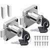 Litensh 2PCS Serratura a camma 22 mm, Serratura Cassetto Scrivania, serratura per armadietto di sicurezza con chiave Serratura diversa per armadietto per mobili Cassetta
