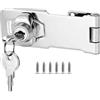 Litensh Lucchetto con serratura a serratura, chiusura a chiave con diverse chiavi, cassetto armadietto Serratura, Lucchetto Hasp, Chiusure Hasp, chiavistello, serratura per porte (3 Inch)