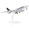 QIYUMOKE Airbus A380 1:300 Singapore Modello di Aereo in Metallo Diecast con Supporto Sky Jumbo Airliner Alloy Aircraft Kit per gli Appassionati di Aviazione Collezione da Esposizione o Regalo