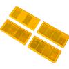 DOBPLAST Set catadiottri riflettenti x4 Riflettore per rimorchi - arancione, 90 x 40 mm