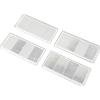 DOBPLAST Set: catadiottri riflettenti x4 per rimorchi - bianco, 90 x 40 mm