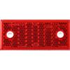 DOBPLAST catadiottro riflettente rosso con fori per rimorchi