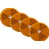 DOBPLAST Riflettori gialli per rimorchio fi 60 mm con fori - set di 4 pezzi
