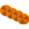DOBPLAST Set: quattro catarifrangenti gialli autoadesivi fi 60 mm
