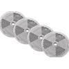 DOBPLAST Set: quattro riflettori bianchi fi 60 mm con fori