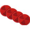 DOBPLAST Catarifrangenti rossi autoadesivi rotondi DOBPLAST 60 mm, set di 4 catarifrangenti