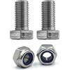 DROMET Bulloni e dadi per il montaggio della ruota di supporto DROMET M10x25, set: 2 viti e 2 dadi