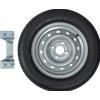 LINGLONG / UNITRAILER Ruota di scorta per rimorchio con staffa PNEUMATICO LINGLONG 155/70 R13 75N CERCHIO UNITRAILER 4Jx13"H2 4x100 ET:30