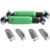 AL-KO KIT SOSPENSIONE DELL'ASSE COMPLETO 2 AMMORTIZZATORI VERDI AL-KO OCTAGON 900-1600 KG + 4 SUPPORTI