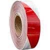 UNITRAILER NASTRO CATARIFRANGENTE 1m x 5cm NASTRO RIFLETTENTE BIANCOROSSO DI SEGNALAZIONE