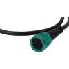 FRISTOM Spina a baionetta destra FRISTOM 6-PIN per rimorchio, verde, con cavo da 1 m