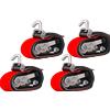 HEFFA Set di quattro cinghie di trasporto per rimorchi HEFFA CARLINE 130, cinghie di fissaggio ruote 2,8 m/50 mm/5 t VDI 2700