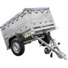 UNITRAILER Rimorchio per auto 150x106 UNITRAILER GARDEN 150 KIPP con sponde BIS, telaio H-0 e copertura grigia