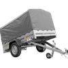 UNITRAILER Rimorchio monoasse 200x125 UNITRAILER GARDEN 201 KIPP con telaio H-800 e copertura grigia