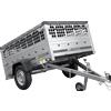 UNITRAILER Rimorchio monoasse 200x125 UNITRAILER GARDEN 201 KIPP con sponde in rete e copertura grigia