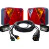 UNITRAILER Set luci: luci posteriori DOBPLAST + luci laterali a LED DOBPLAST + cablaggio MANTES 5,5m 13 PIN