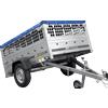 UNITRAILER Rimorchio monoasse 200x125 UNITRAILER GARDEN 201 KIPP con sponde in rete e copertura blu
