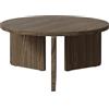 Selsey Tavolino da salotto, tavolino da caffè, rotondo, 85 cm, colore: noce preffines