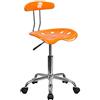Flash Furniture Vibrant verde mela e cromo computer Task Chair con sedile per trattore. Tradizionale Orange