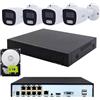 RVT SECURITY Kit IP Poe con 4 Telecamere Bullet con audio NVR 8 Canali 5 Mp app Xmeye HDD 1TB