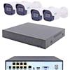 RVT SECURITY Kit IP POE NVR 8 canali e 4 telecamere Bullet Audio visione notturna 30 metri