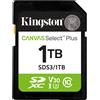 Kingston Technology 1TB SDXC Canvas Select Plus Gen3 150MB/s C10 UHS-I U3 V30