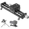 NEEWER Guida di Messa a Fuoco Macro 140mm, Slider di Binario Macro Girevole a 360°, Blocco a 4 Direzioni, Piedini Retrattili, Piastra QR Acra, Vite 1/4 e 3/8 per Fotografia Macro Primi Piani, GM-MP2