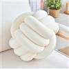 LUSJNGE Morbido cuscino a forma di nodo, cuscino rotondo in velluto per sedia, divano, cuscino decorativo annodato bianco latte