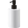 Lineabeta Dispenser sapone tondo Saon bianco con erogatore nero 400 ml