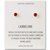 Philip Jones Orecchini in argento sterling con corniola e biglietto di citazione