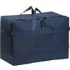 KYSUN Borsa da Viaggio Pieghevole Extra Grande, Grande Capacità Borsa da Viaggio Duffel, Leggera e Impermeabile Sopra i Bagagli, per Compagnia Aerea, Viaggi, Campeggio, Traslochi, 60 * 30 * 42cm, Blu