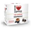Caffè strega 100 Capsule Nespresso I Love Coffee Miscela Rossa