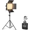NEEWER Luce Studio LED Bicolore con Stativo Paralumi, Key Light a Pannello Video per Riprese Video, Streaming, Servizi Fotografici, Fotografia, 660 LED 3200K-5600K 3300lx/1m Dimmerabile CRI96+, NL660