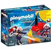 PLAYMOBIL City Action 9468, Squadra dei Vigili del Fuoco con pompa d'acqua, Dai 5 anni