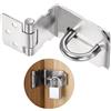 Litensh Serratura a scatto per porta, in acciaio inossidabile 304, chiusura di sicurezza per porta, chiusura a scatto per porta (argento 90 gradi, 10,2 cm)