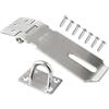 Litensh Lucchetto per porta da 10 cm, in acciaio inossidabile 304, chiusura di sicurezza per porta, colore argento