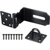 Litensh Serratura per porta ad angolo retto da 10,2 cm a 90 gradi, in acciaio inox 304, chiusura di sicurezza per porta, colore nero