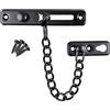 Litensh Serratura a catena per porta, in acciaio inox, antifurto, serratura scorrevole per hotel, casa, soggiorno, motel, appartamento, camera da letto, colore nero